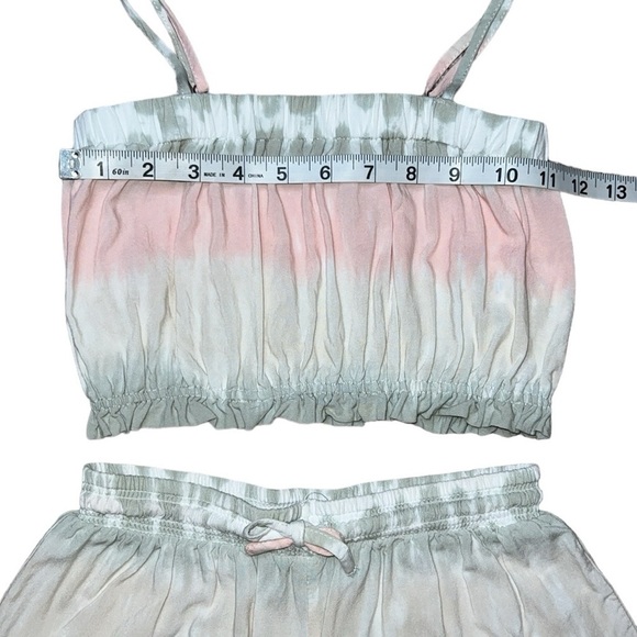 NWOT Vintage Havana Elastic Crop Top Medium Smock Shorts Large Spring Meadow - Picture 5 of 6